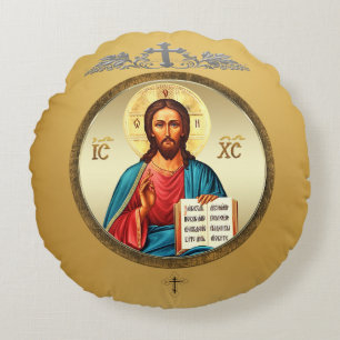 Coussins Ronds Jésus-Christ