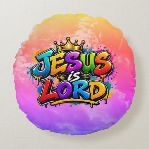 Coussins Ronds Jésus est Seigneur