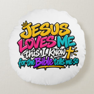 Coussins Ronds Jésus m'aime