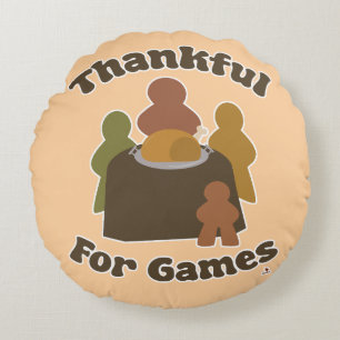Coussins Ronds Jeu de remerciement Thanksgiving Boardgame Life