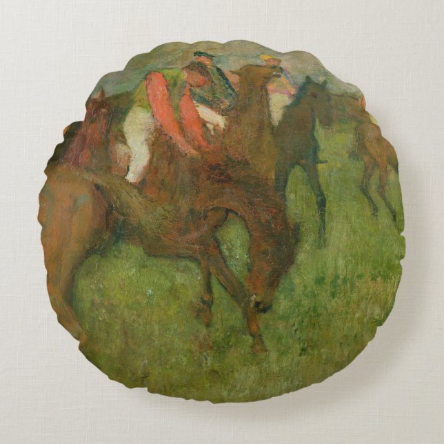Coussins Ronds Jockeys d'Edgar Degas |, 1886-90 (Devant)