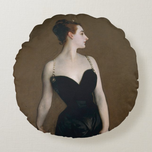 Coussins Ronds John Singer Sargent Madame X Classic Portrait (Devant)