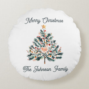 Coussins Ronds Joli arbre de Noël de style Tole minimaliste