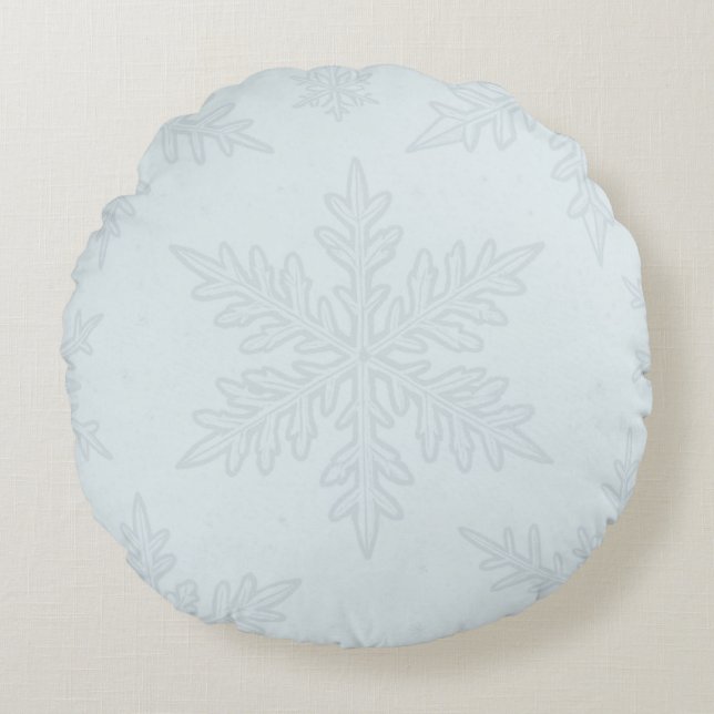 Coussins Ronds Joli bleu clair hiver (Devant)