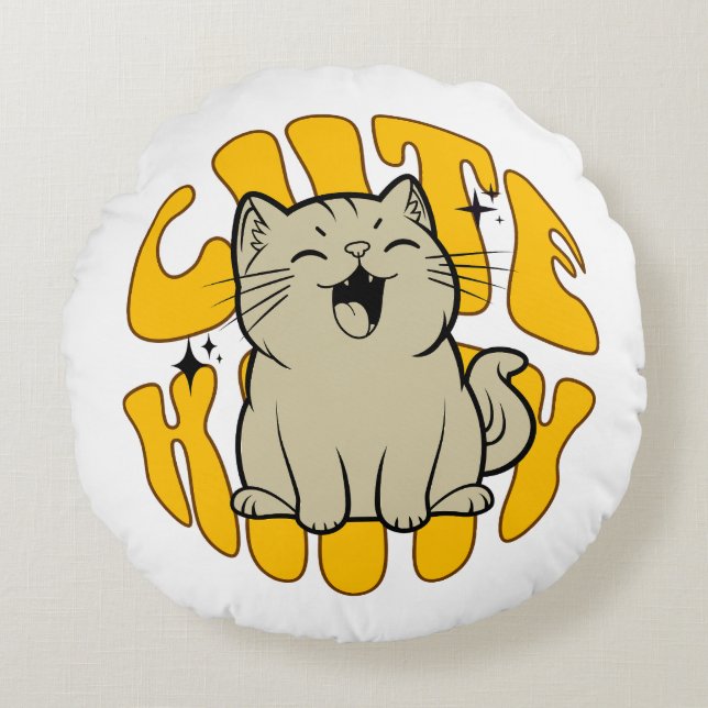 Coussins Ronds JOLI CHATON Petit, 3,2 cm (1,25") (Devant)