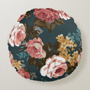 Coussins Ronds joli design de fleur illustration textile art, pat