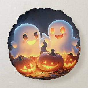 Coussins Ronds Joli Éffrayant Halloween DFV Fantômes Fantastique