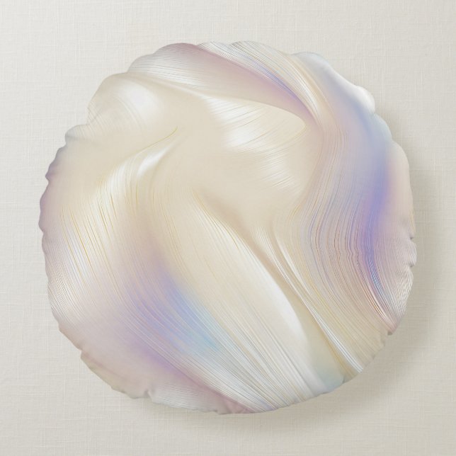 Coussins Ronds Joli Elégant Pearl Aqua bleu violet torse (Devant)