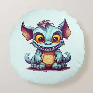 Coussins Ronds Joli monstre dragon Little Tom