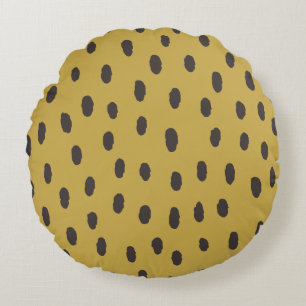 Coussins Ronds Joli motif à pois dessiné à la main