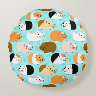 Coussins Ronds Joli motif de cochon d'Inde