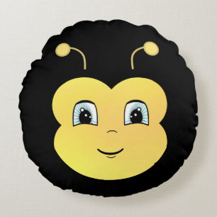 Coussins Ronds Joli visage d'abeille