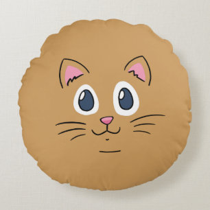 Coussins Ronds Joli visage de chaton