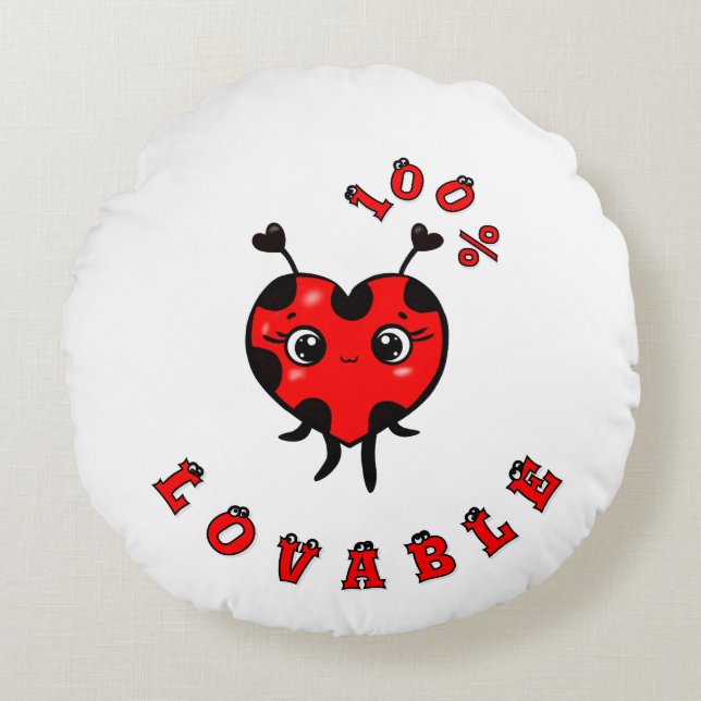 Coussins Ronds Jolie coccinelle  (Devant)