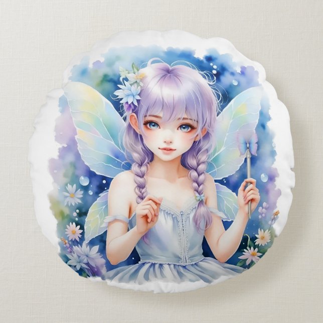 Coussins Ronds Jolie Fairy Pastel (Devant)