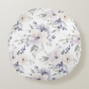 Coussins Ronds Jolie Fleurs De Lavande D'Ivoire Violet