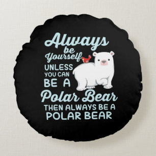 Coussins Ronds Jolie Ice Porte Un Ours Polaire Lover