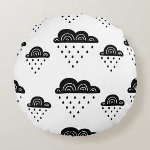 Coussins Ronds Jolie Nourrice Abeille et Arc-en-Ciel