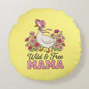Coussins Ronds Jolie oie sauvage libre Maman