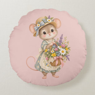 Coussins Ronds Jolie souris des bois – Jardin de cottage européen