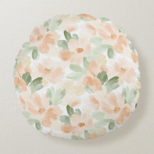 Coussins Ronds Jolies fleurs de pêche