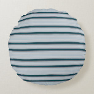 Coussins Ronds Jolies rayures gris bleu