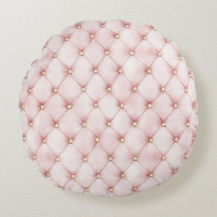 Coussins Ronds Jolis carrés rose or