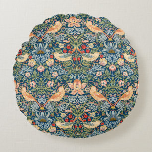 Coussins Ronds Jolis oiseaux, voleur de fraises Art vintage
