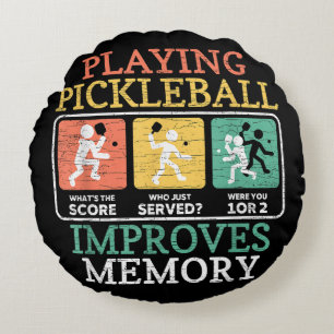 Coussins Ronds Jouer au Pickleball améliore la mémoire