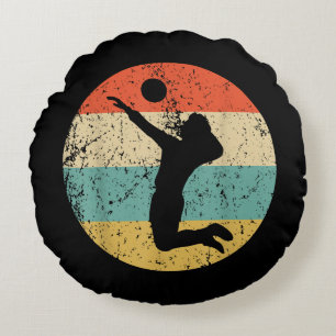 Coussins Ronds Joueur de volley-ball vintage