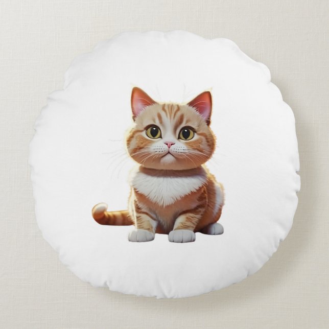 Coussins Ronds Joueur Kitty Pillowcase (Devant)