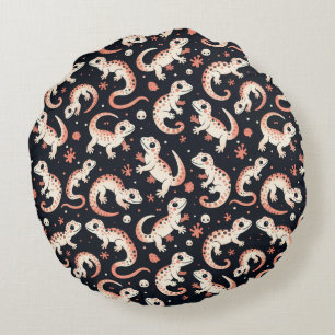 Coussins Ronds Joueur Motif Gecko