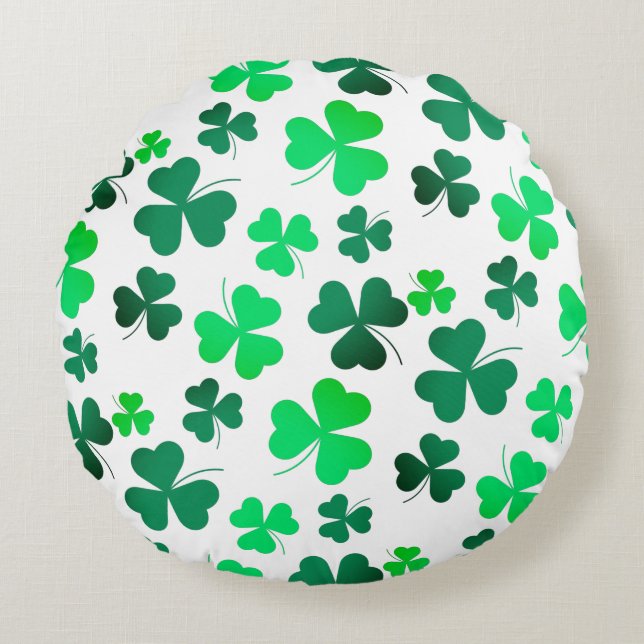 Coussins Ronds Jour de la Saint Patrick de printemps vert irlanda (Devant)