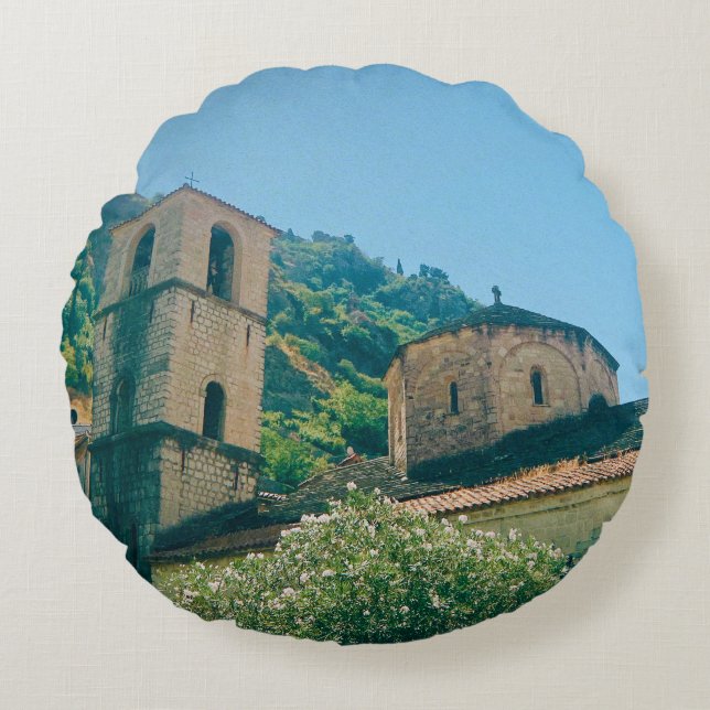 Coussins Ronds Jour d'été à Kotor - Monténégro (Devant)