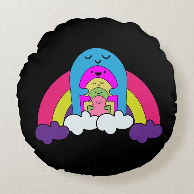 Coussins Ronds Journée mondiale de la santé mentale (Devant)