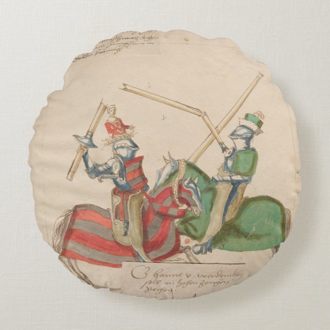 Coussins Ronds Jousting Knights (Devant)