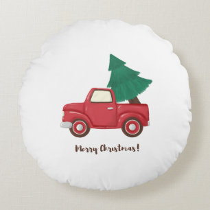 Coussins Ronds Joyeuse voiture de Noël