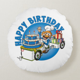 Coussins Ronds Joyeux anniversaire