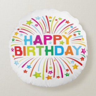 Coussins Ronds Joyeux anniversaire