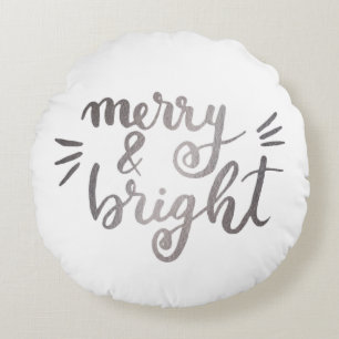 Coussins Ronds Joyeux et lumineux - argent