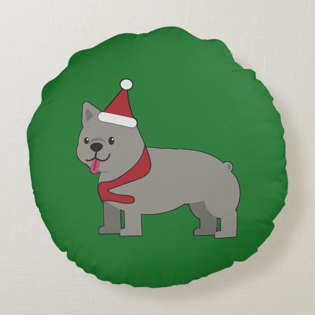 Coussins Ronds Joyeux Frenchie (Dos)
