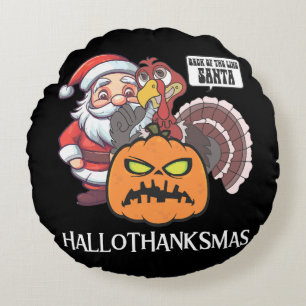 Coussins Ronds Joyeux Hallothanksmas
