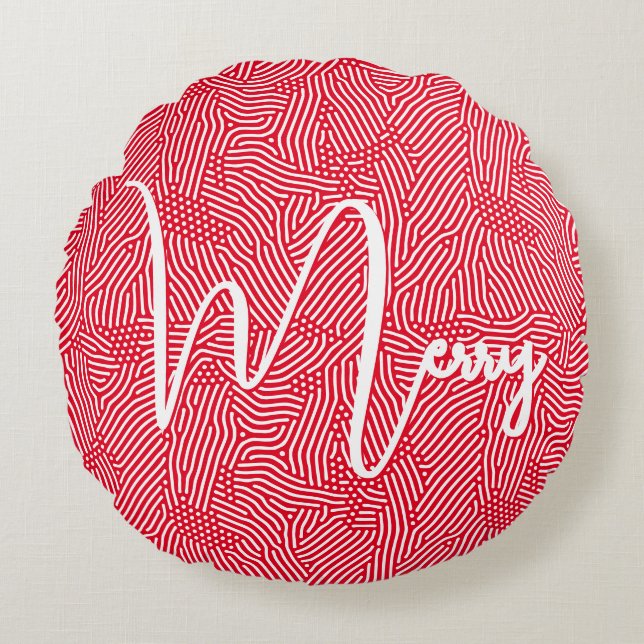 Coussins Ronds Joyeux Noël (Devant)