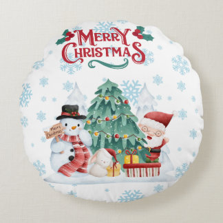 Coussins Ronds joyeux noël