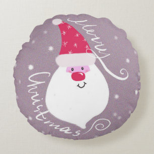 Coussins Ronds Joyeux Noël Père Noël