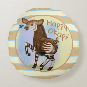 Coussins Ronds Joyeux Okapi !