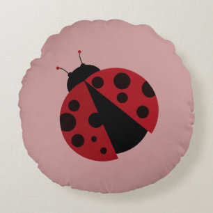 Coussins Ronds juste une coccinelle