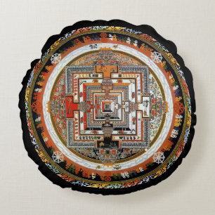 Coussins Ronds Kalachakra Mandala