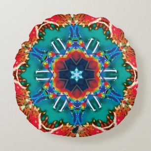 Coussins Ronds Kaleidoscope de cannelle