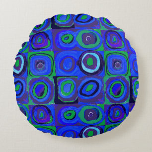 Coussins Ronds Kandinsky Farbstudie Carrés Bleus Cercle Carré